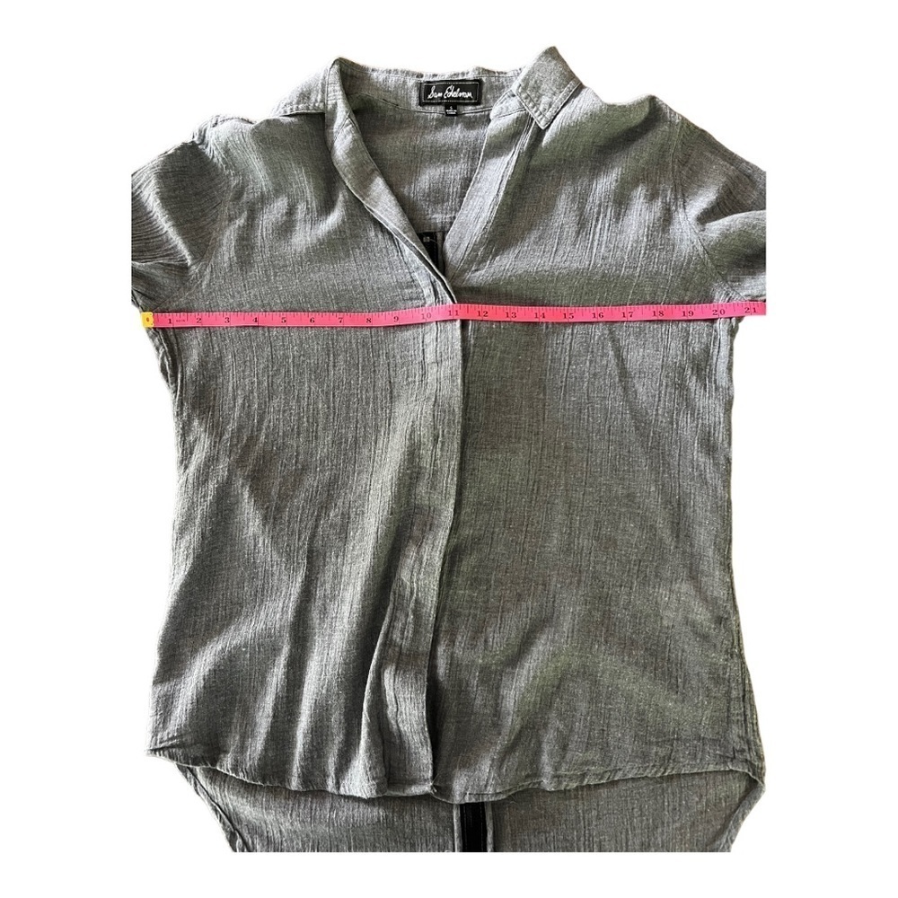 SAM Edelman zipper back long sleeve button down top size small 100% cotton - Picture 4 of 8